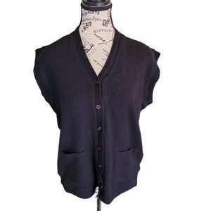 Vintage Samesh  Vest Women's Size M Black Sleeveless Pockets